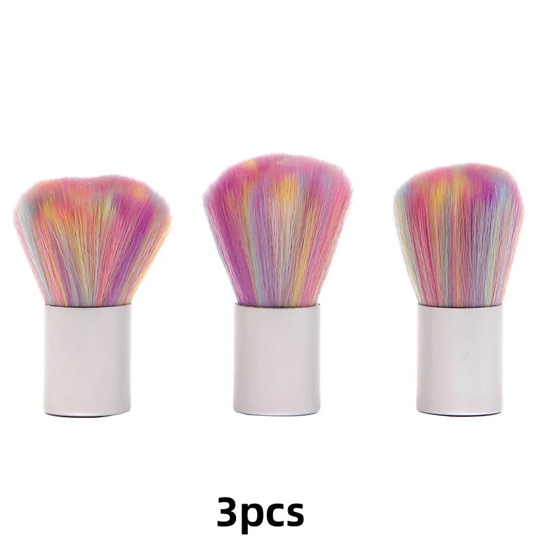Rainbow Nail Dust Brush – Soft Bristle Acrylic & UV Cleaner