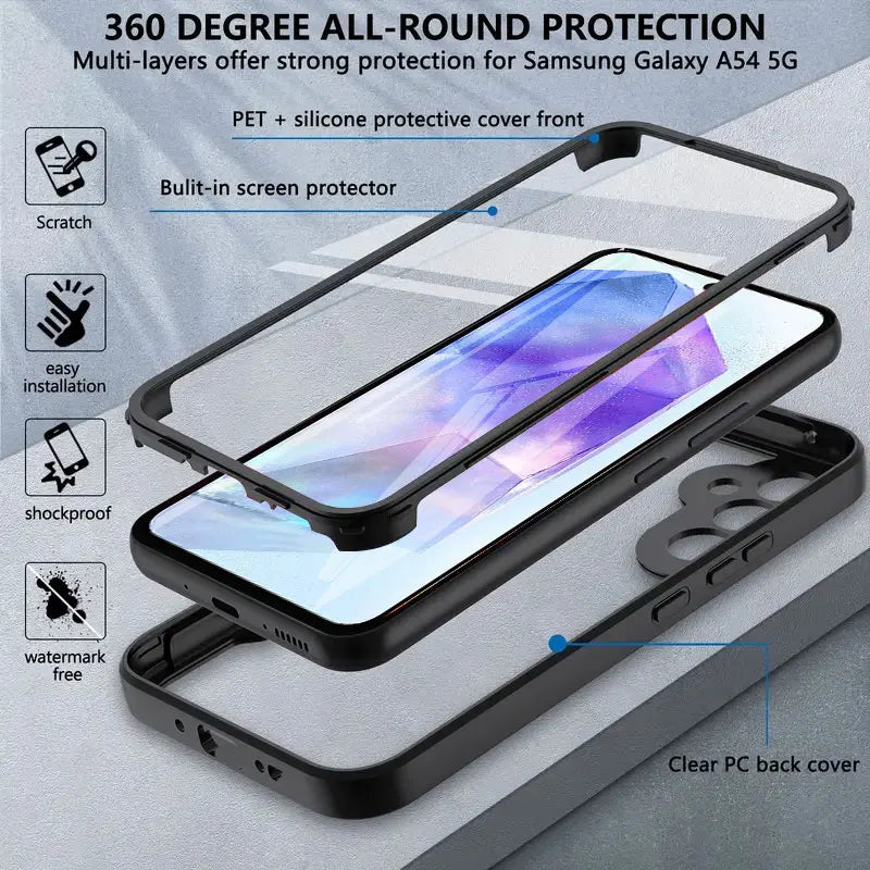 360° Shockproof Full Cover Case for Samsung Galaxy A Series Phone Protection Case PRIMED