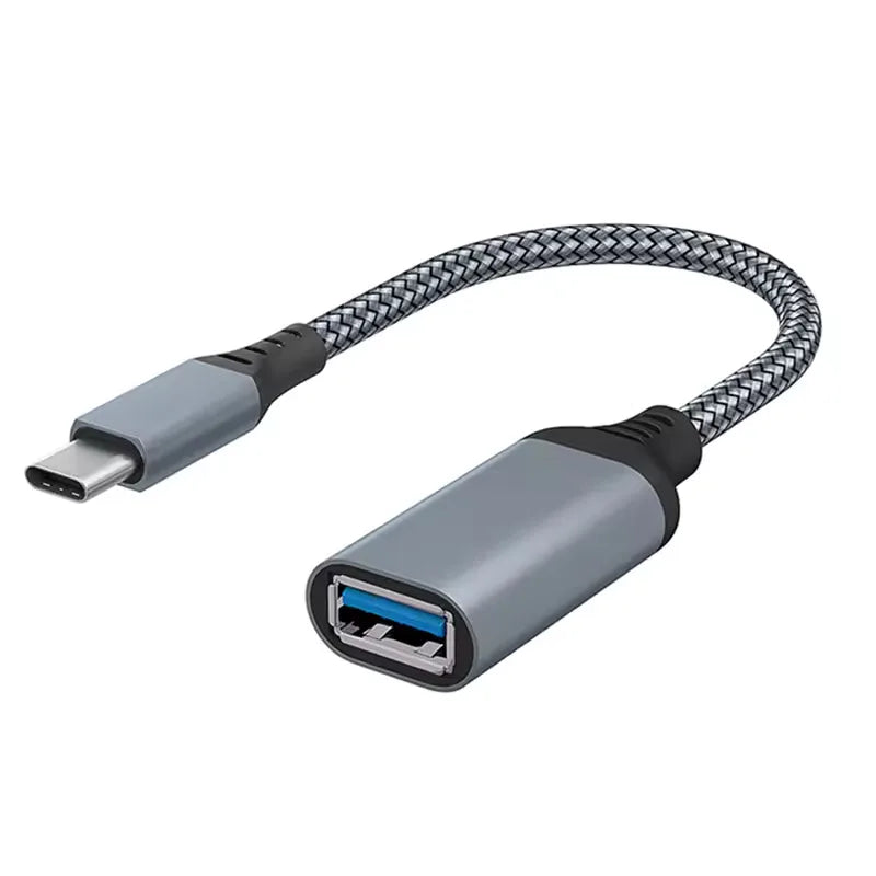 USB-C to USB 3.0 OTG Adapter Cable – Male to Female, 0.2m USB-C OTG Adapter PRIMED Gray 1 Pack 20cm