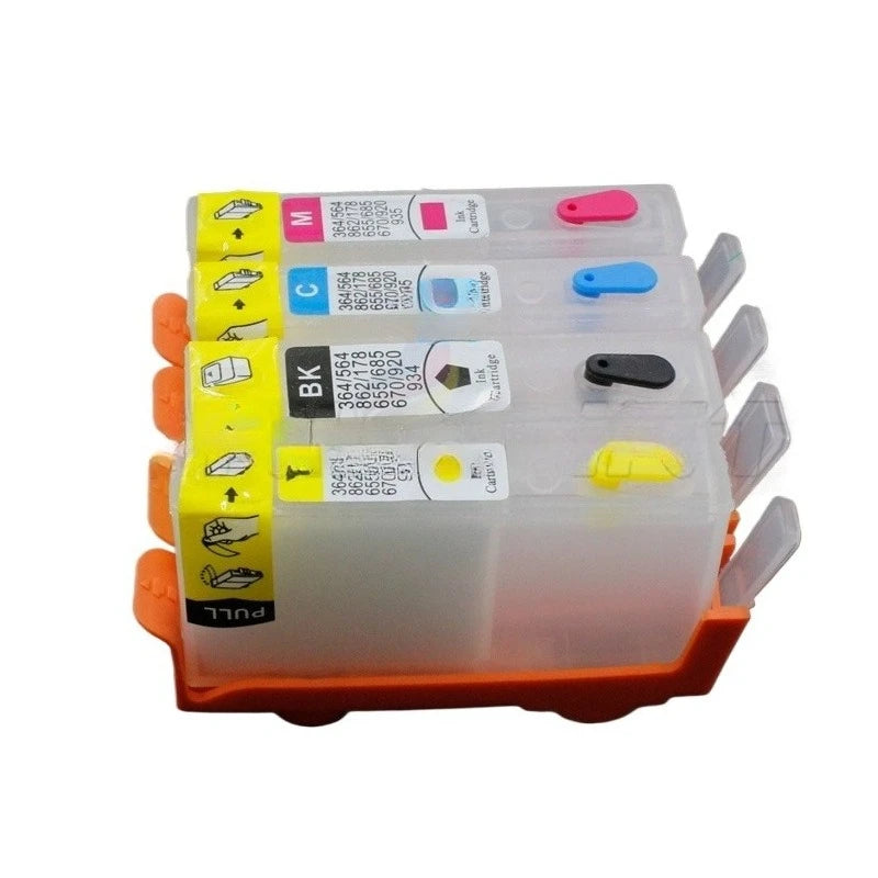 HP 902 903 904 905 Refillable Ink Cartridges + 400ml Ink Refillable Ink Cartridge PRIMED