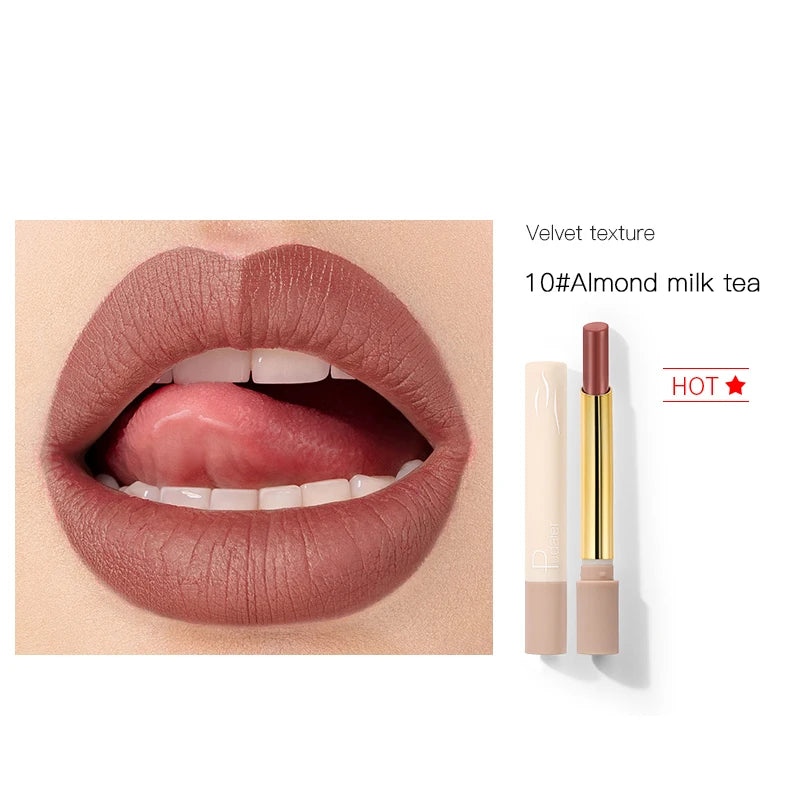 Pudaier 16 Color Velvet Matte Lipstick – Waterproof Nude Lip
