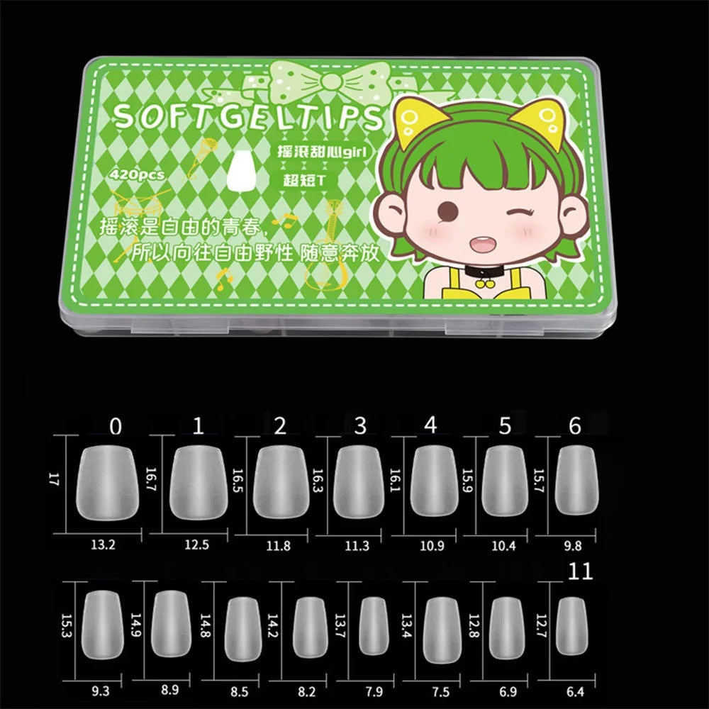 Ultra Short Matte Almond Press-On Nail Tips | 24/30 Pcs Set