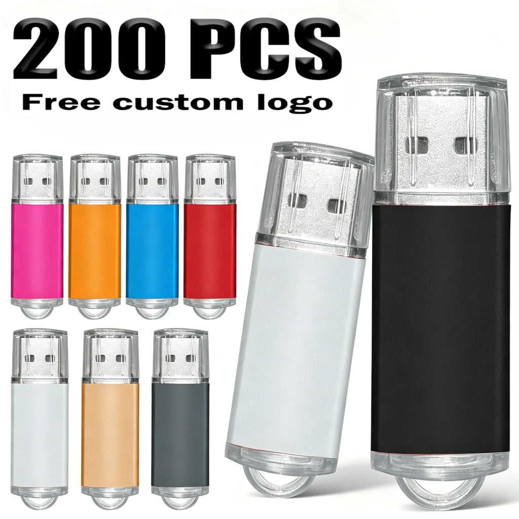 200PCS Custom USB Flash Drives 4GB–64GB | Bulk Laser Logo USB Flash Drive PRIMED