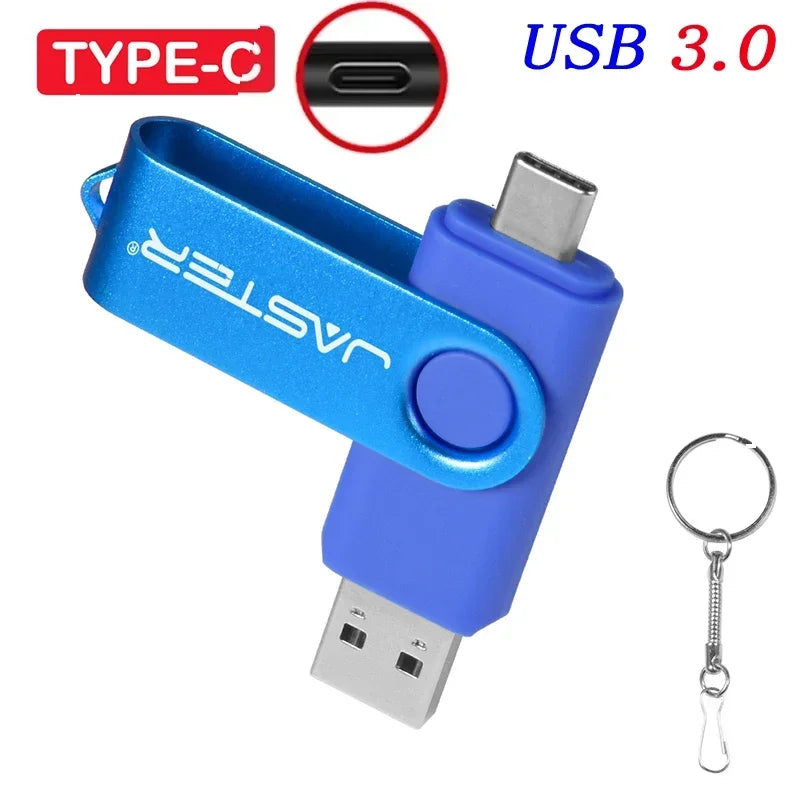 JASTER USB Type-C Flash Drive 16–128GB | 2-in-1 Pendrive USB Flash Drive PRIMED 128 GB Blue3.0 China Mainland