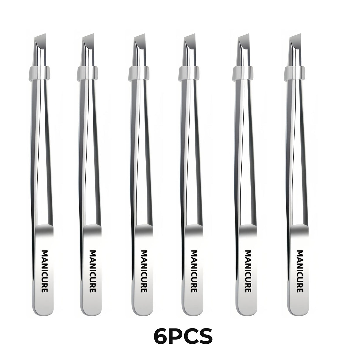 Stainless Steel Slant Tip Tweezers – Eyebrow & Facial Hair