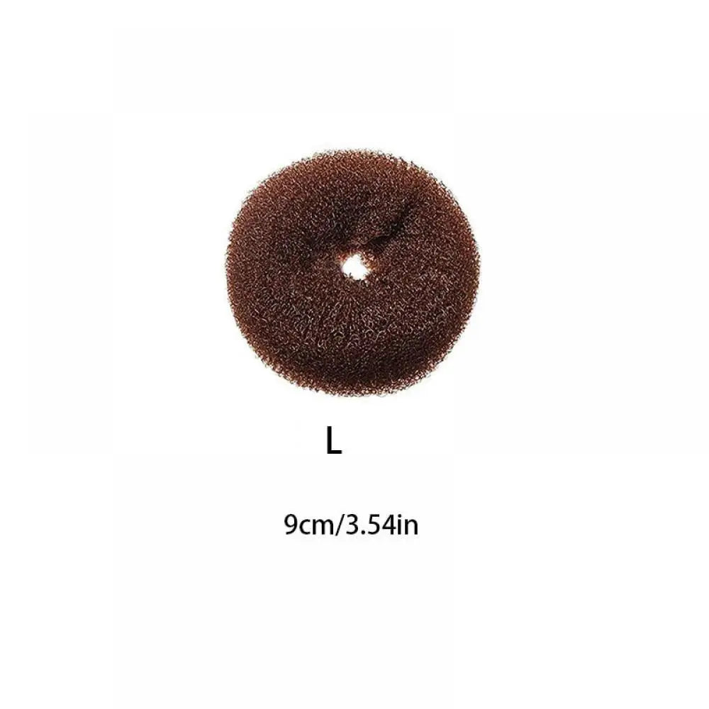 Hair Donut Bun Maker – Foam Sponge Updo Styling Tool Hair Bun Maker PRIMED Brown-L China Mainland