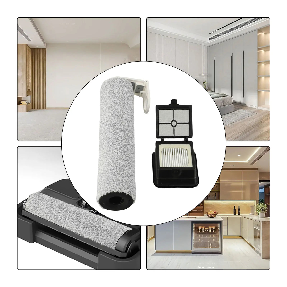 Vacuum Main Brush & Filter Kit – Mamibot Flomo I Plus / Atvel F16 Vacuum Cleaner Accessories PRIMED