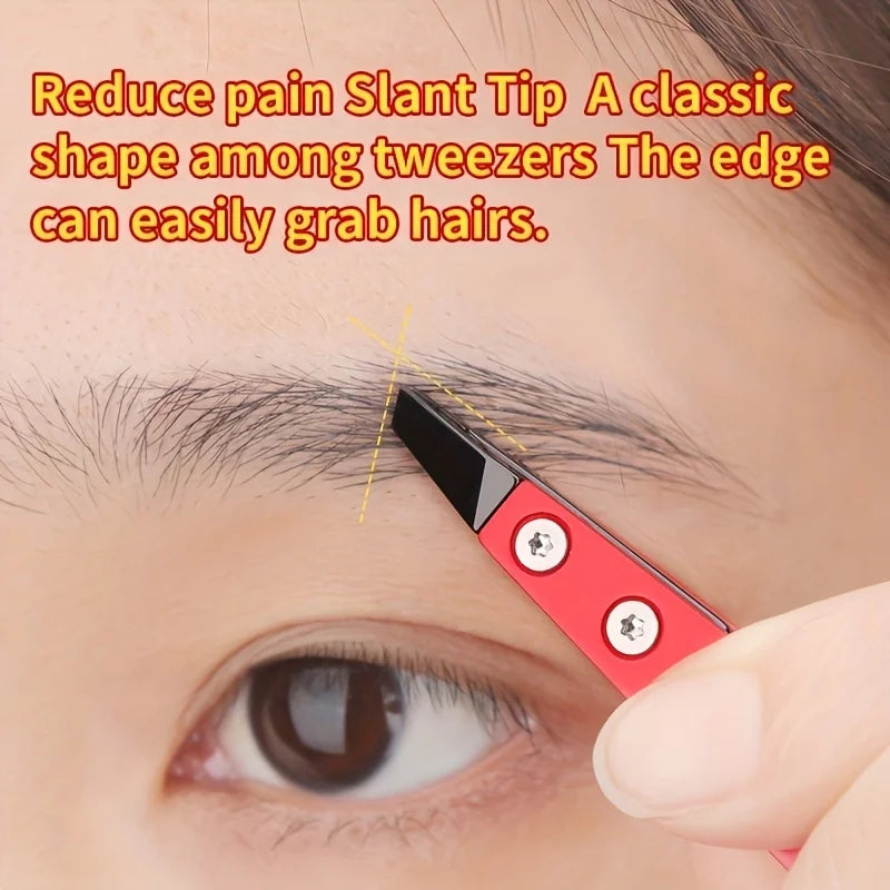 Zirconia Ceramic Slant Tip Tweezers – Eyebrow & Lash