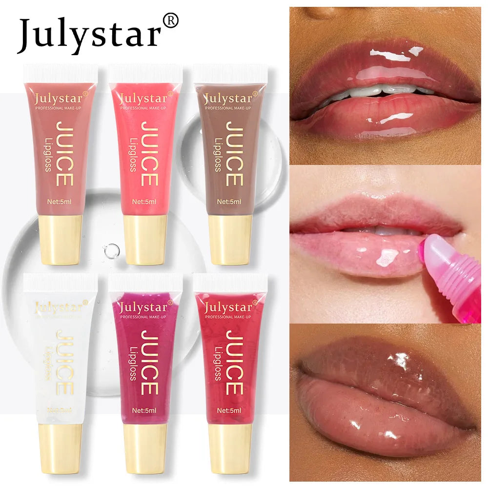 Julystar Nude Brown Plumping Lip Gloss & Fruit Lip Oil Plumping Lip Gloss PRIMED