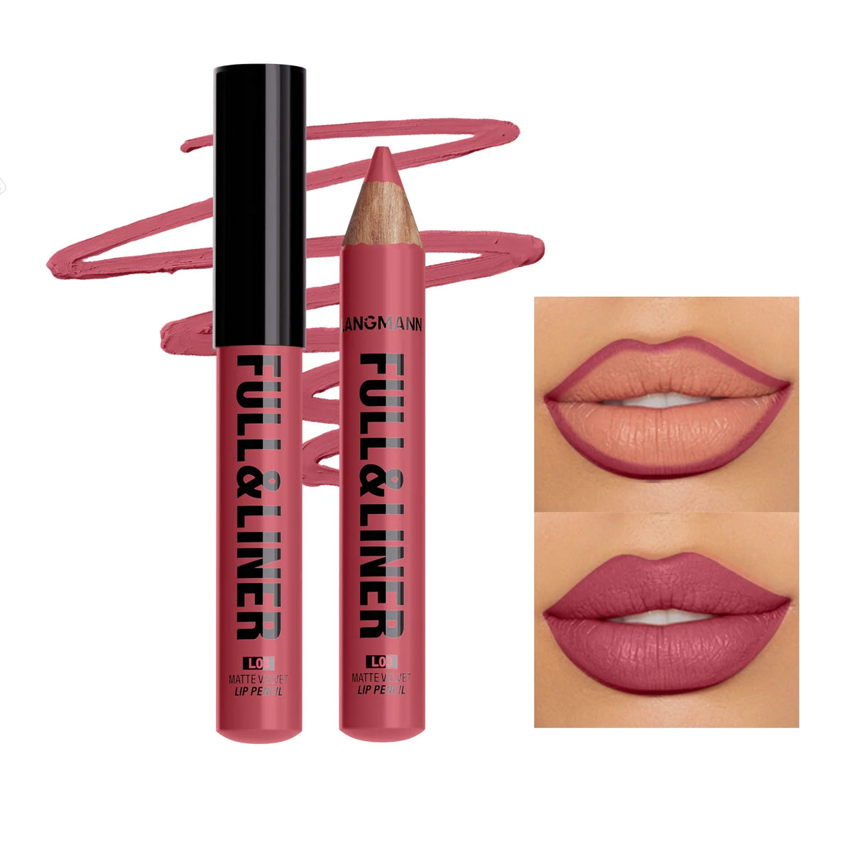 Wooden Matte Lip Liner Pencil – 12 Velvet Nude Shades