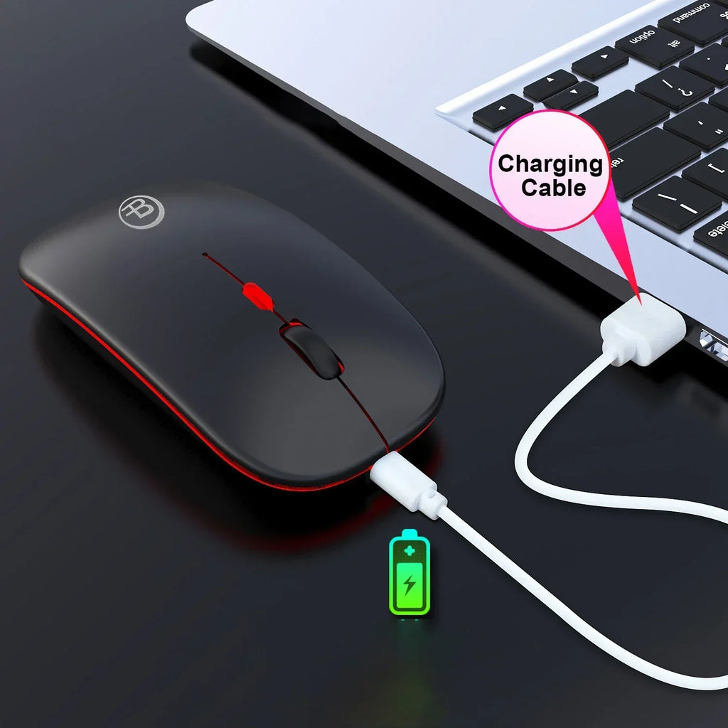 LED Rechargeable Wireless Mouse Bluetooth 2.4G Dual Mode Silent Wireless Mouse PRIMED