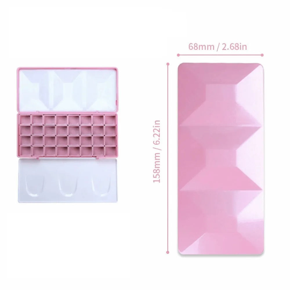 Travel Watercolor Palette Case – Empty Half Pan Box 24/36