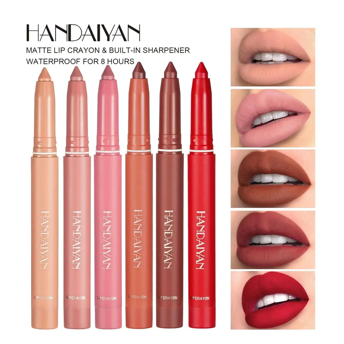 Handaiyan Velvet Matte Lip Liner Pencil – Waterproof Long-Lasting Lip Liner Pencil PRIMED