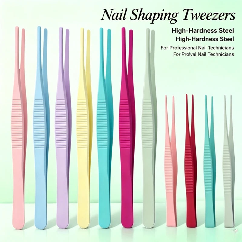 Rhinestone Tweezers Stainless Steel Nail Art Gem Picker Tool