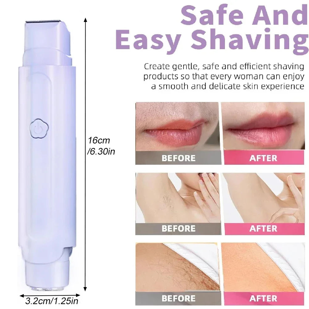 Waterproof Rechargeable Women's Bikini Trimmer Dual Head