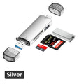 6-in-1 USB 3.0 Type-C Card Reader – SD TF OTG Up to 2TB USB Card Reader PRIMED Silver China Mainland