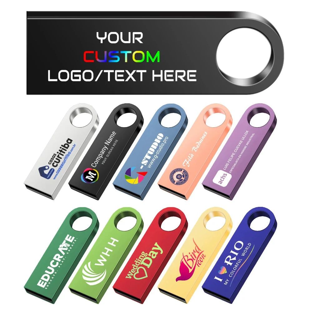 20 Pack Metal USB Flash Drives Custom Logo 2GB–128GB Bulk USB Flash Drive PRIMED
