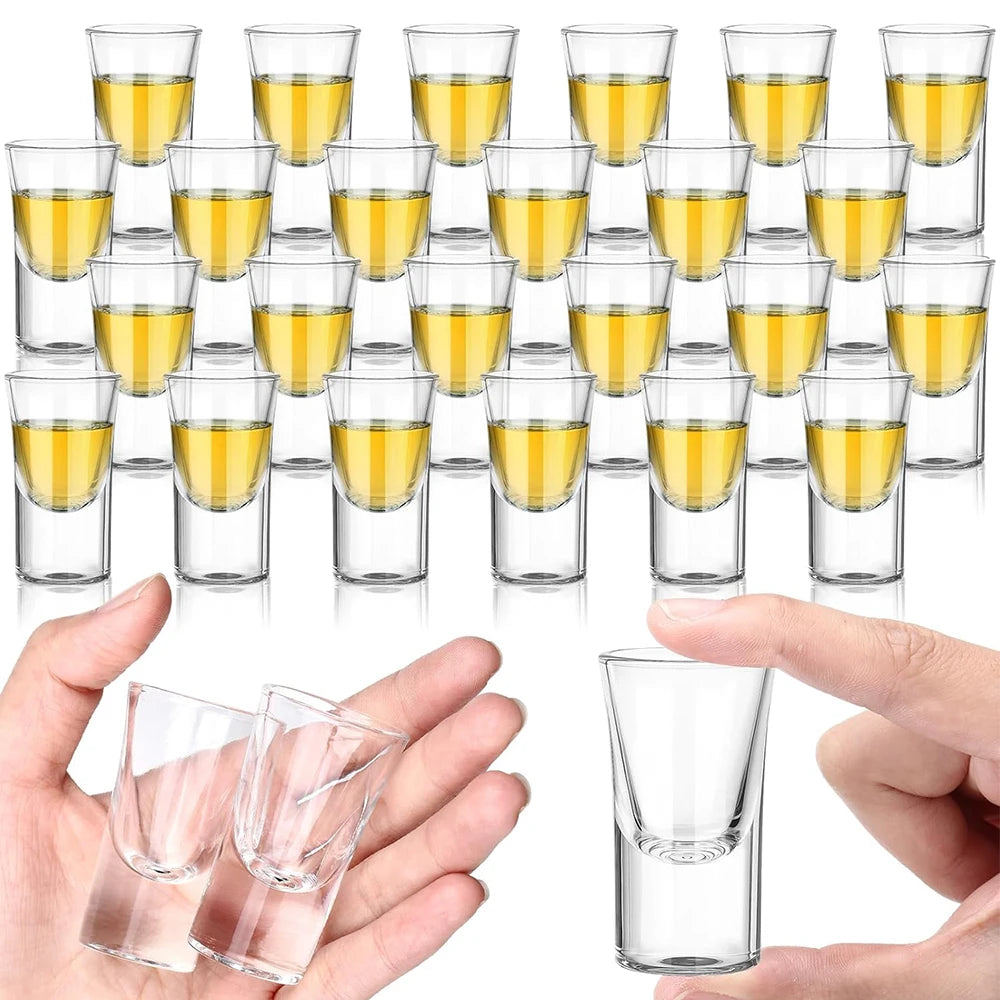 HeY LiLac Mini Shot Glasses Set – Heavy Base Clear Glass Shot Glass Set PRIMED