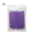 Micro Disposable Eyelash Applicator Brushes – 50/100 Pack Makeup Applicator Brushes PRIMED 50Pcs Purple