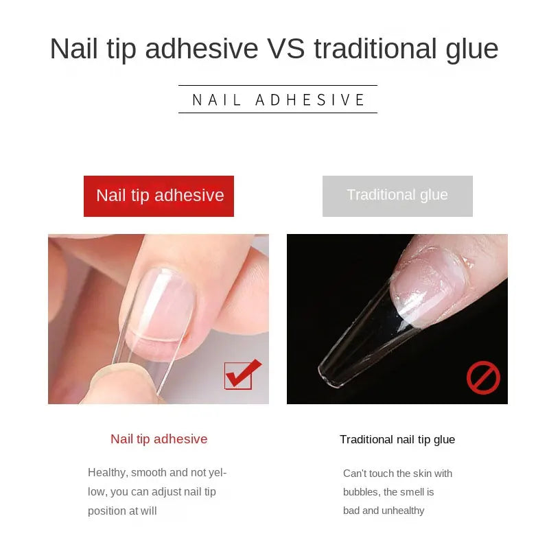Strong Brush-On Nail Glue for Acrylic & False Tips – 15ml