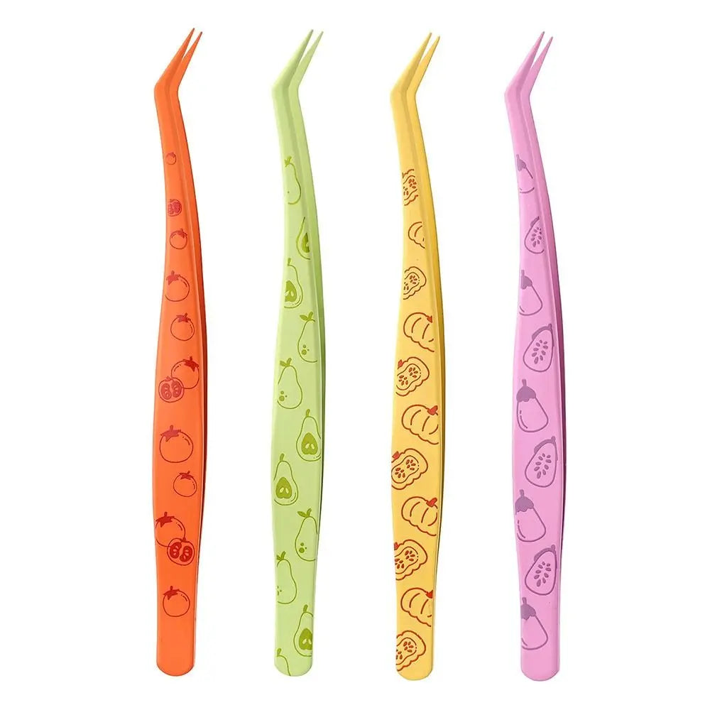 Stainless Steel False Eyelash Tweezers – Cartoon Fruit Design