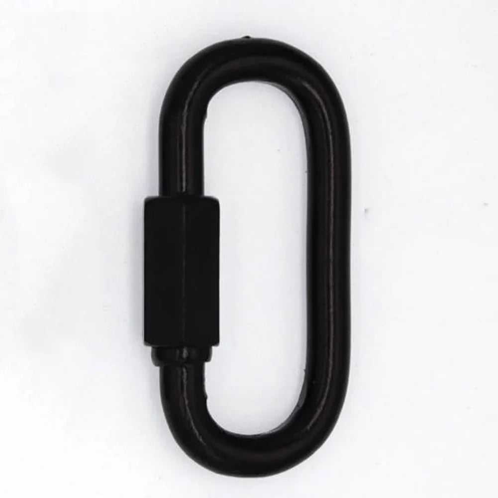 10-Pack 6mm Metal Quick Link Chain Connectors | Black Anti-Rust