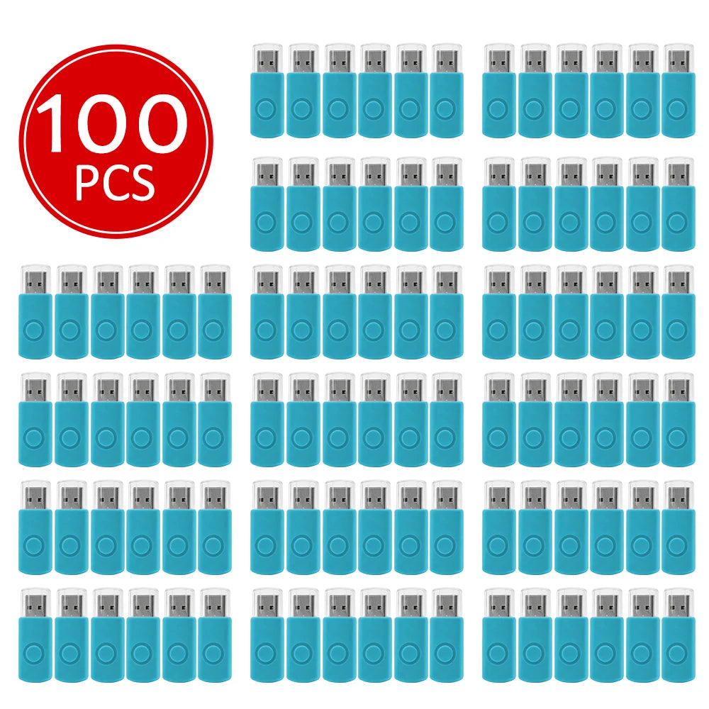 100-Pack Custom Logo Metal USB Flash Drives 4GB–64GB USB 2.0 USB Flash Drive PRIMED 1GB Light blue B