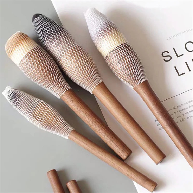 Walnut Wood Handle Makeup Brush – Powder, Blush & Contour