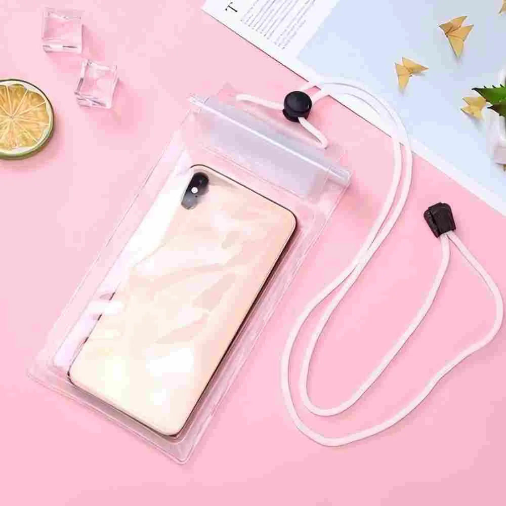 Waterproof Phone Pouch Dry Bag | Clear PVC, 30m Underwater Waterproof Phone Pouch PRIMED White