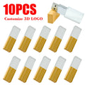 10-Pack Crystal USB 2.0 Flash Drives | Custom Logo 4–128GB USB Flash Drive PRIMED 32GBx10pcs Carbonized usb