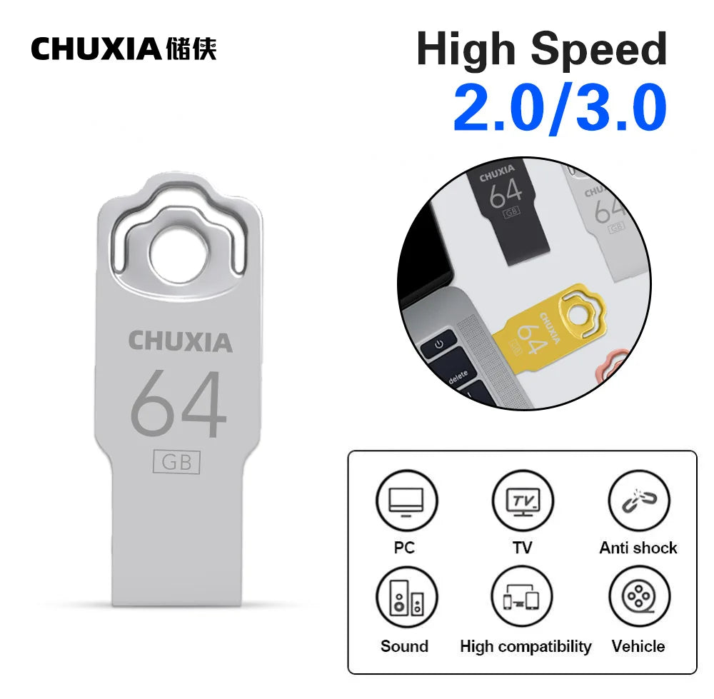 10-Pack Metal USB Flash Drives 4GB–128GB | Custom Logo USB Flash Drive PRIMED