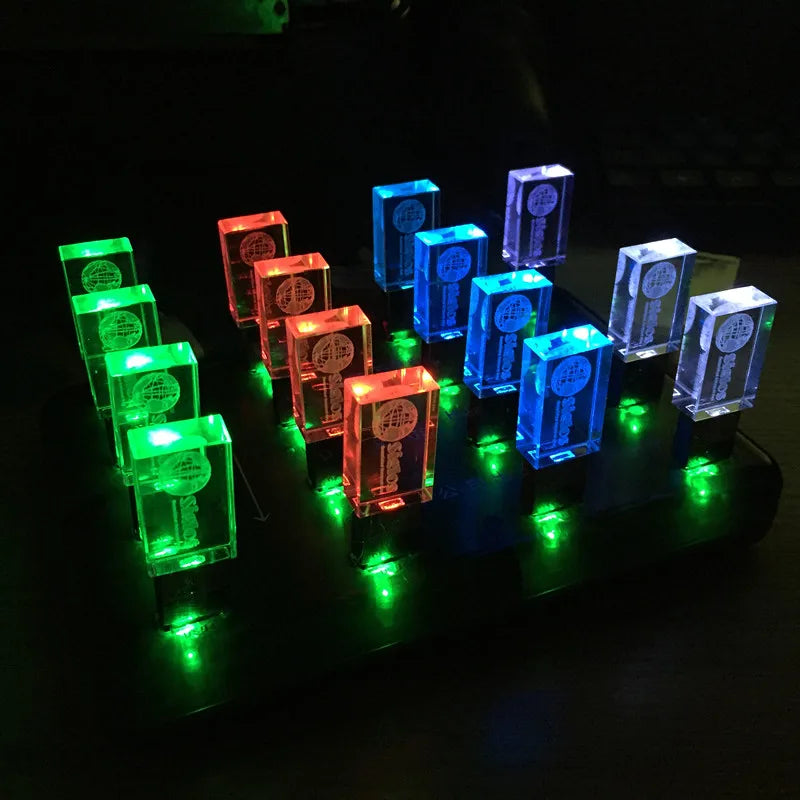 10-Pack Crystal USB Flash Drives | Custom Logo Wedding Gift Crystal USB Flash Drive PRIMED