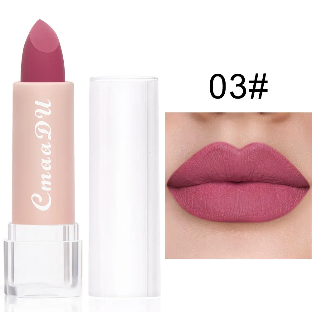 Velvet Matte Lipstick – Long-Lasting Waterproof, 15 Shades
