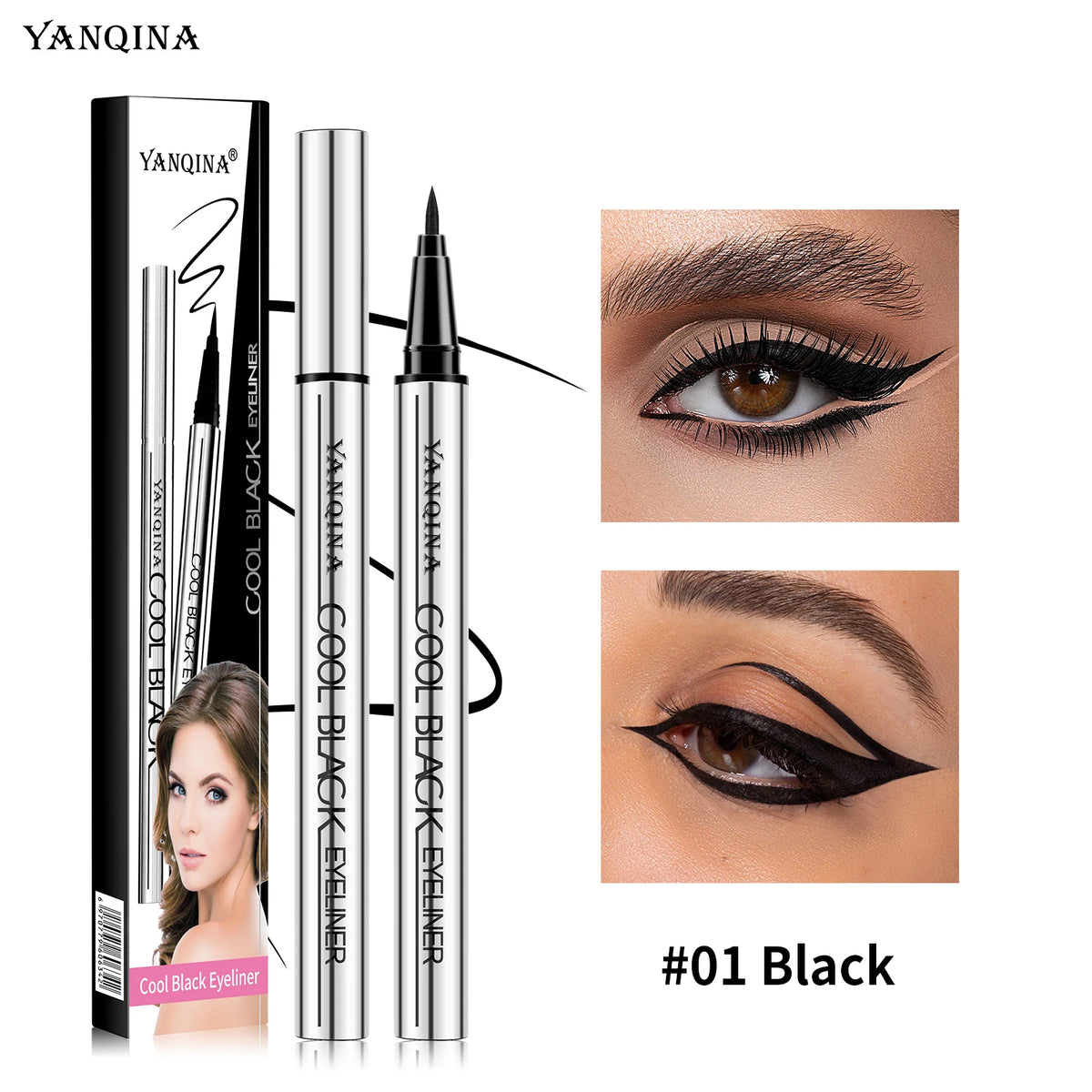 YANQINA Waterproof Liquid Eyeliner Pen – 24HR Precision