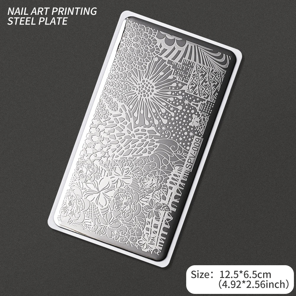 Nail Art Stamping Plate – Waves, Florals & Animal Designs