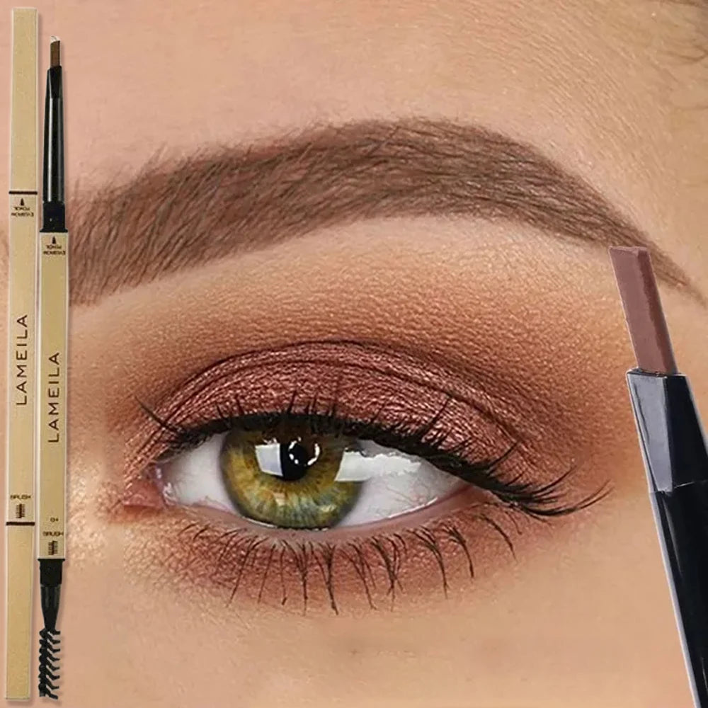 Ultra-Fine Double-Ended Waterproof Eyebrow Pencil – Light Brown Eyebrow Pencil PRIMED 03 Light Brown-1Pc