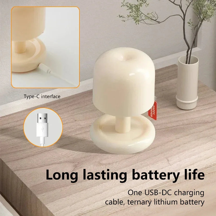 USB Rechargeable Sunset Mushroom LED Night Light Table Lamp LED Night Light PRIMED