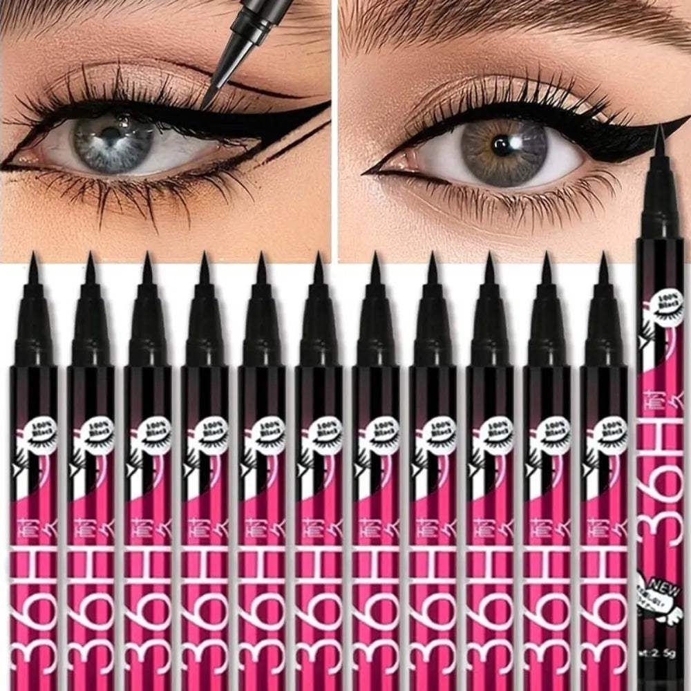 Smooth Black Liquid Eyeliner Pen – Ultra-Fine Tip 36H Waterproof Liquid Eyeliner Pen PRIMED