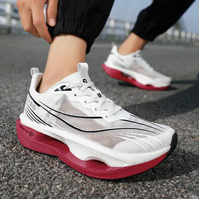 LETCOMFIT Carbon Plate Running Sneakers Men Women Athletic Running Shoes PRIMED