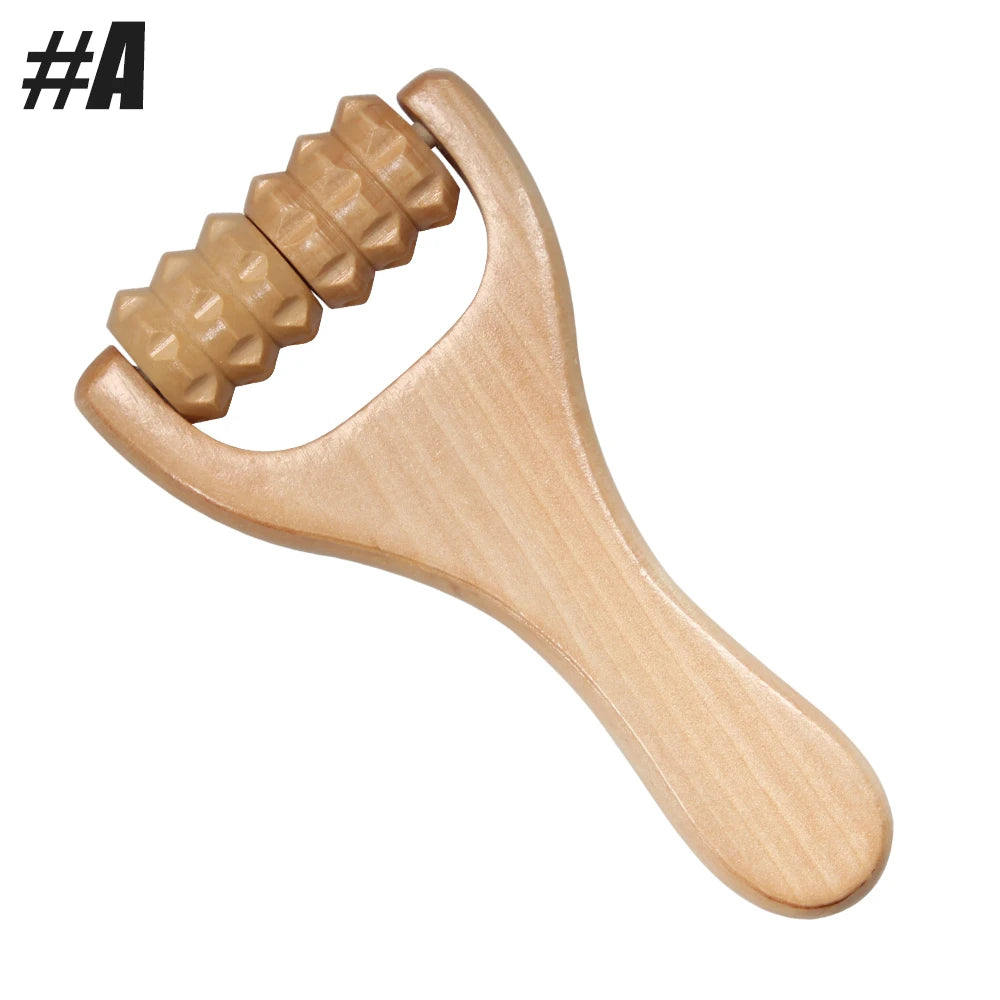 Wooden Massage Roller – Neck, Back & Full Body Massager