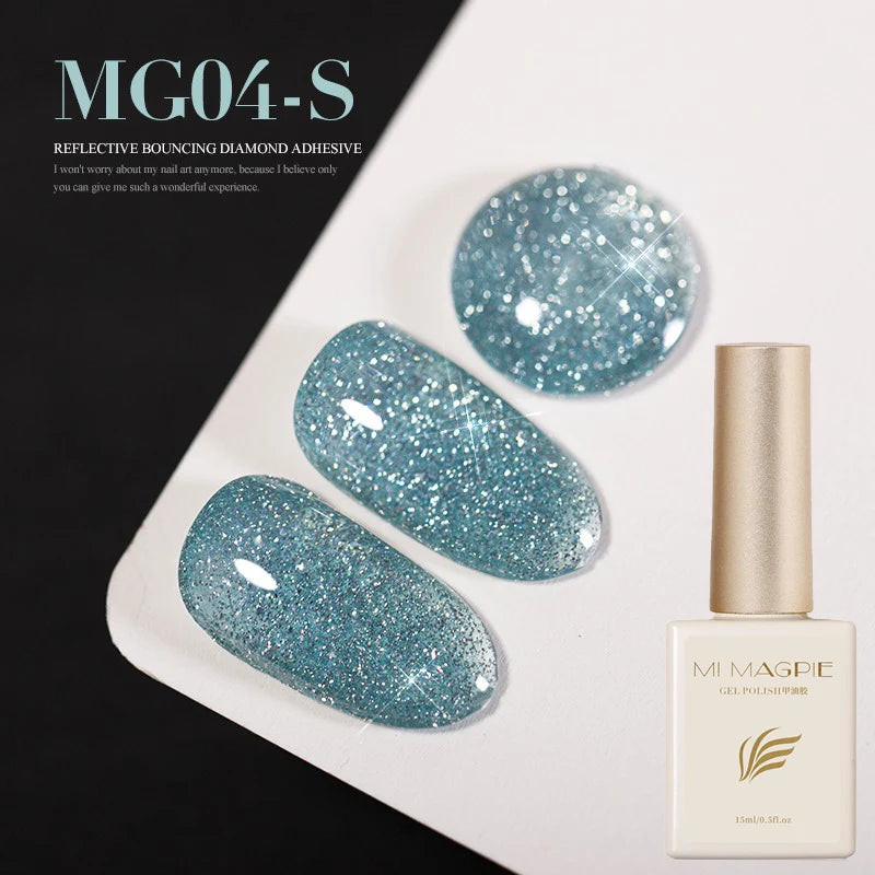 Diamond Glitter Gel Polish – Holographic UV LED Nail Gel 15ml