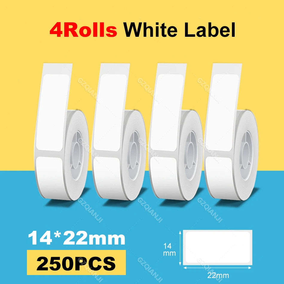 Niimbot D110 D11 Thermal Label Paper Rolls & Case Bag Set Thermal Label Paper PRIMED 4Rolls14x22mm