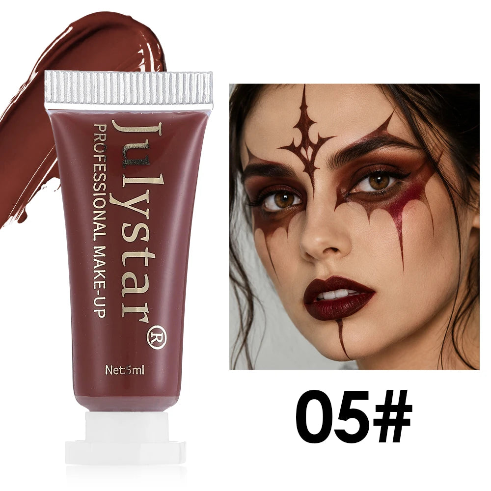 Halloween UV Face & Body Paint Cream – Waterproof Fluorescent Face & Body Paint PRIMED 05 Brown 5ml