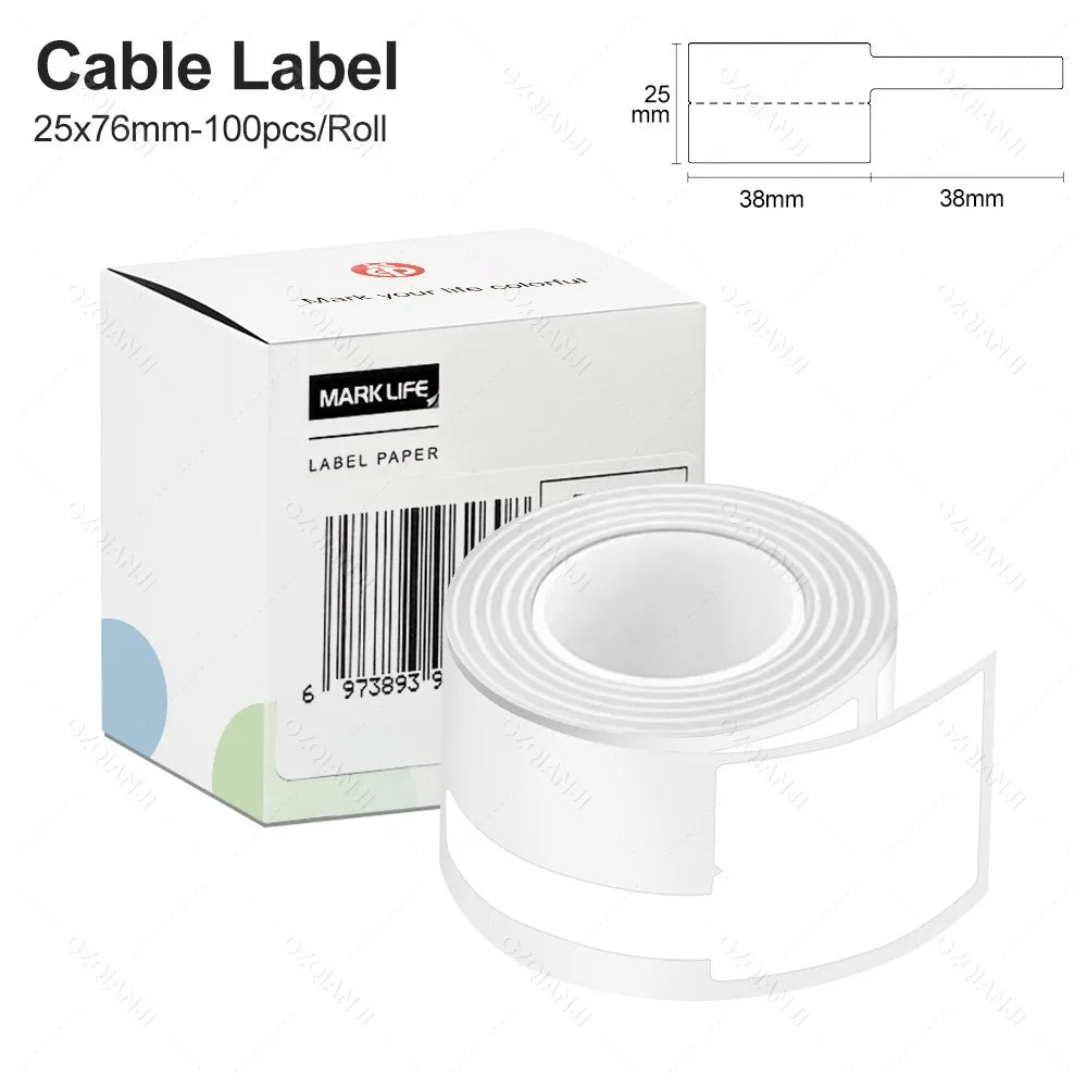 Thermal RFID Label Tape 40×30mm 50×30mm – M110 M220 X2 P50 Thermal Label Tape PRIMED 1WH Cable 25x75mm