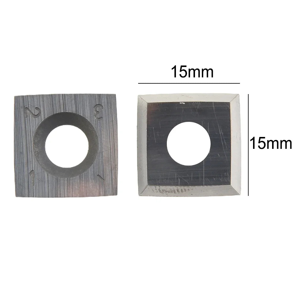 10-Pack Carbide Inserts 15x15x2.5mm | Spiral Planer Head Carbide Cutter Inserts PRIMED