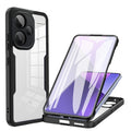 360 Full Body Case for Xiaomi Redmi Note 14 13 12 Pro | PC+TPU Full Body Phone Case PRIMED Black Redmi A5 4G(171mm)