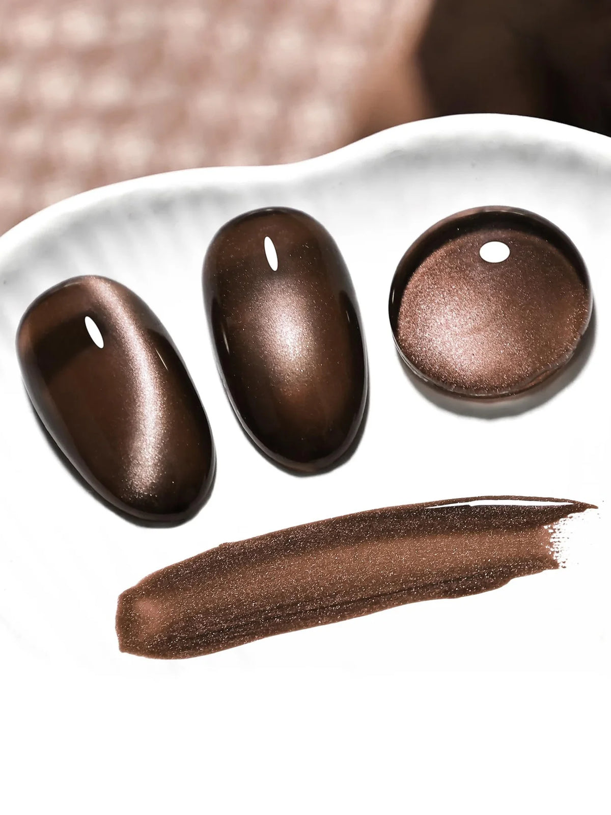 Dark Brown Cat Eye Gel Nail Polish 10ml – Magnetic Glitter