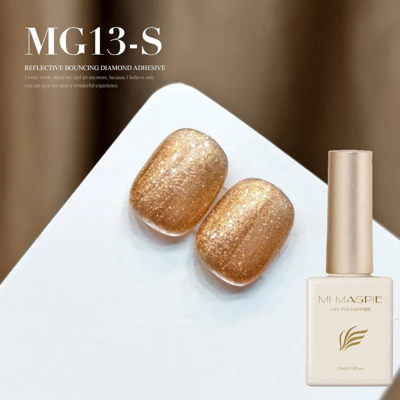 Diamond Glitter Gel Polish – Holographic UV LED Nail Gel 15ml