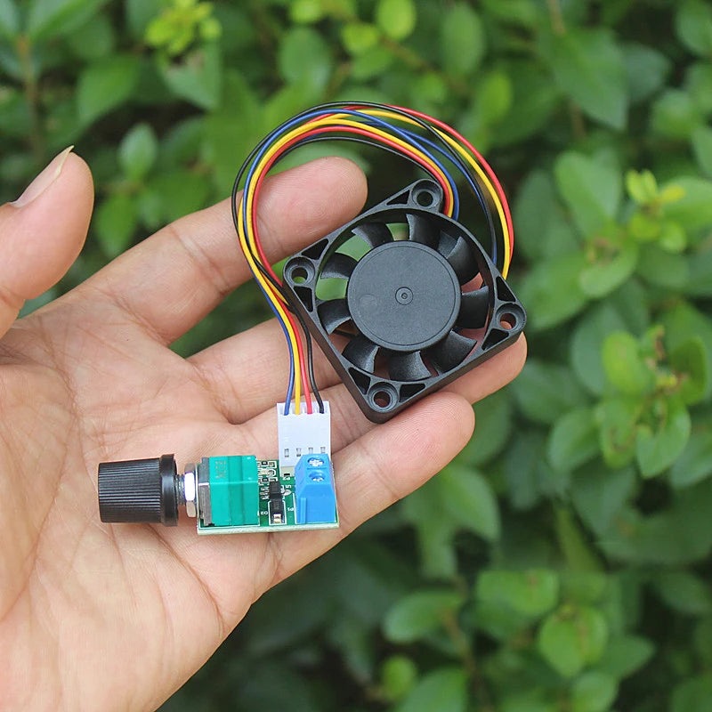 DC 12V PWM Fan Speed Controller 5V 25KHz 4-Pin with Switch PWM Fan Controller PRIMED