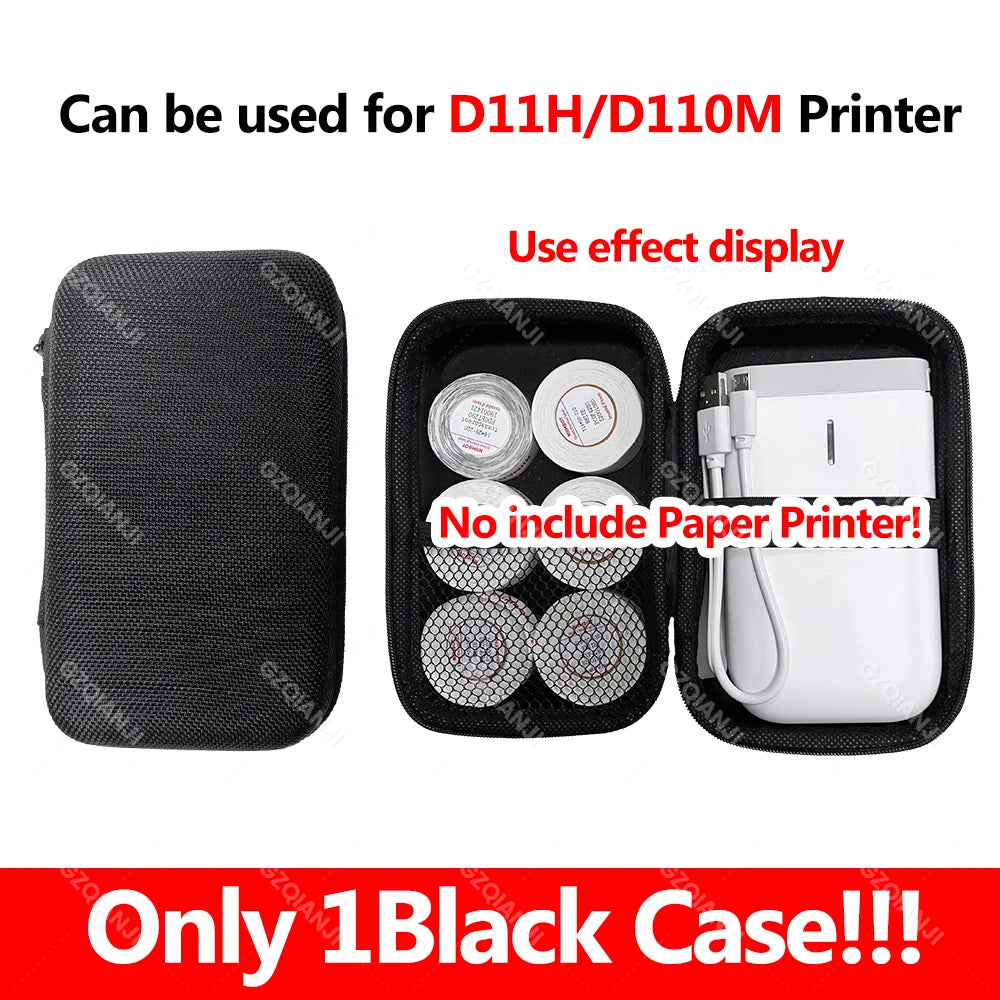 Niimbot D11H D110M Bluetooth Thermal Label Maker – 300dpi Thermal Label Maker PRIMED Only 1 Black Case